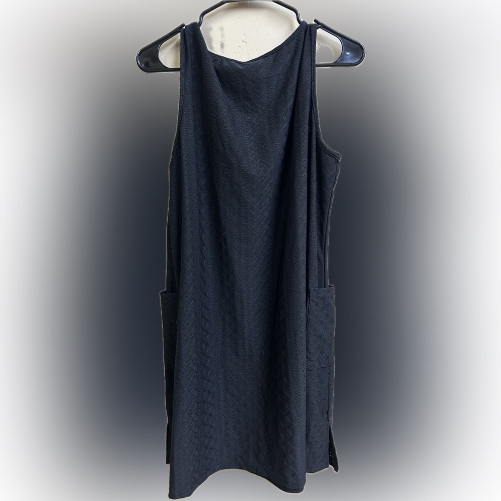 🔥5/$35🔥 BKRIVE NWOT Black Textured Dress/ Swim Cover-Up - Picture 5 of 6